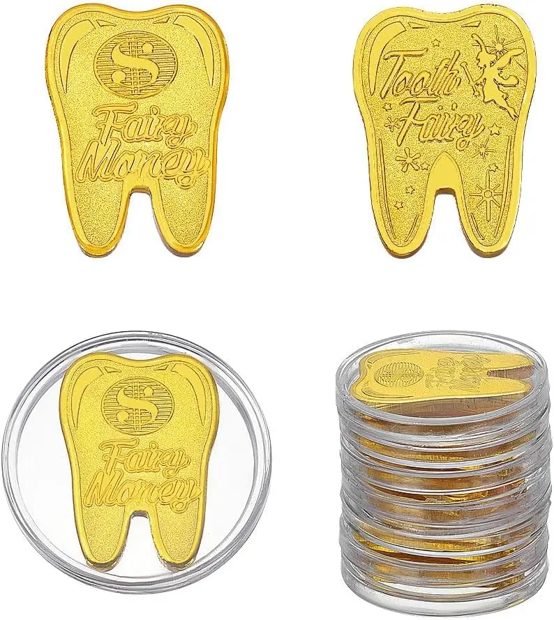

Металлические монеты зубной феи 10 шт