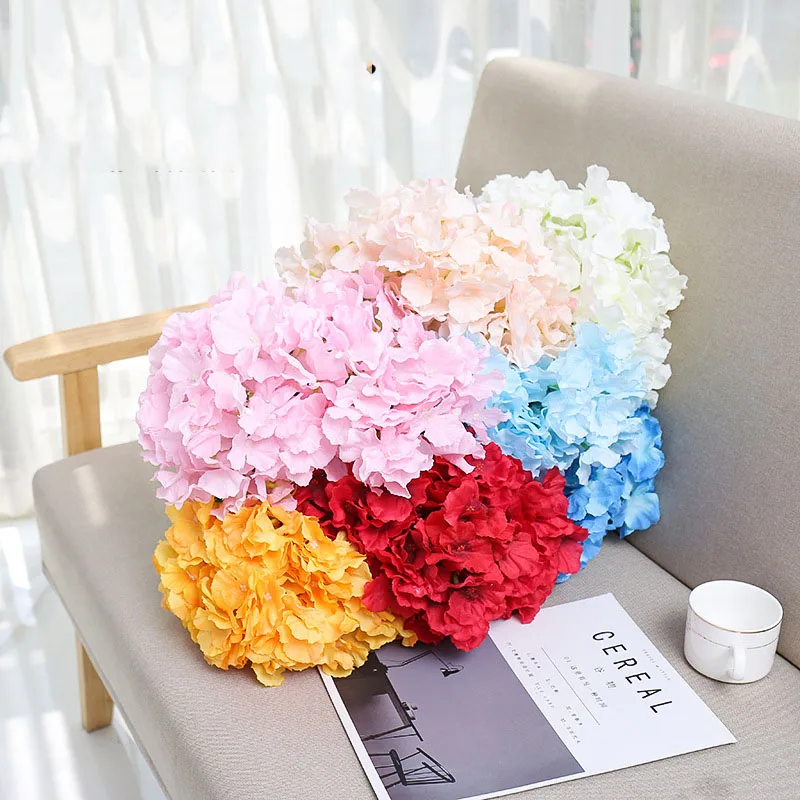 

Artificial Flowers 5 Forks Hydrangea Branch Home Wedding Decor Silk Plastic Flower Fake Flower Party Room Decoration