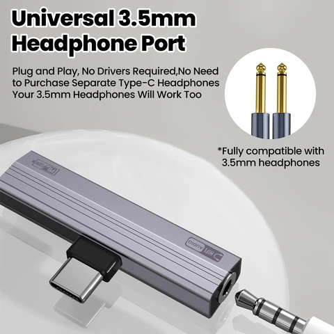 PD 10 Вт/100 Вт Тип C Адаптер для наушников Разъем 3,5 мм Аудио адаптер для наушников USB Type C к USB-C Адаптер для зарядки Аудиоразъем
