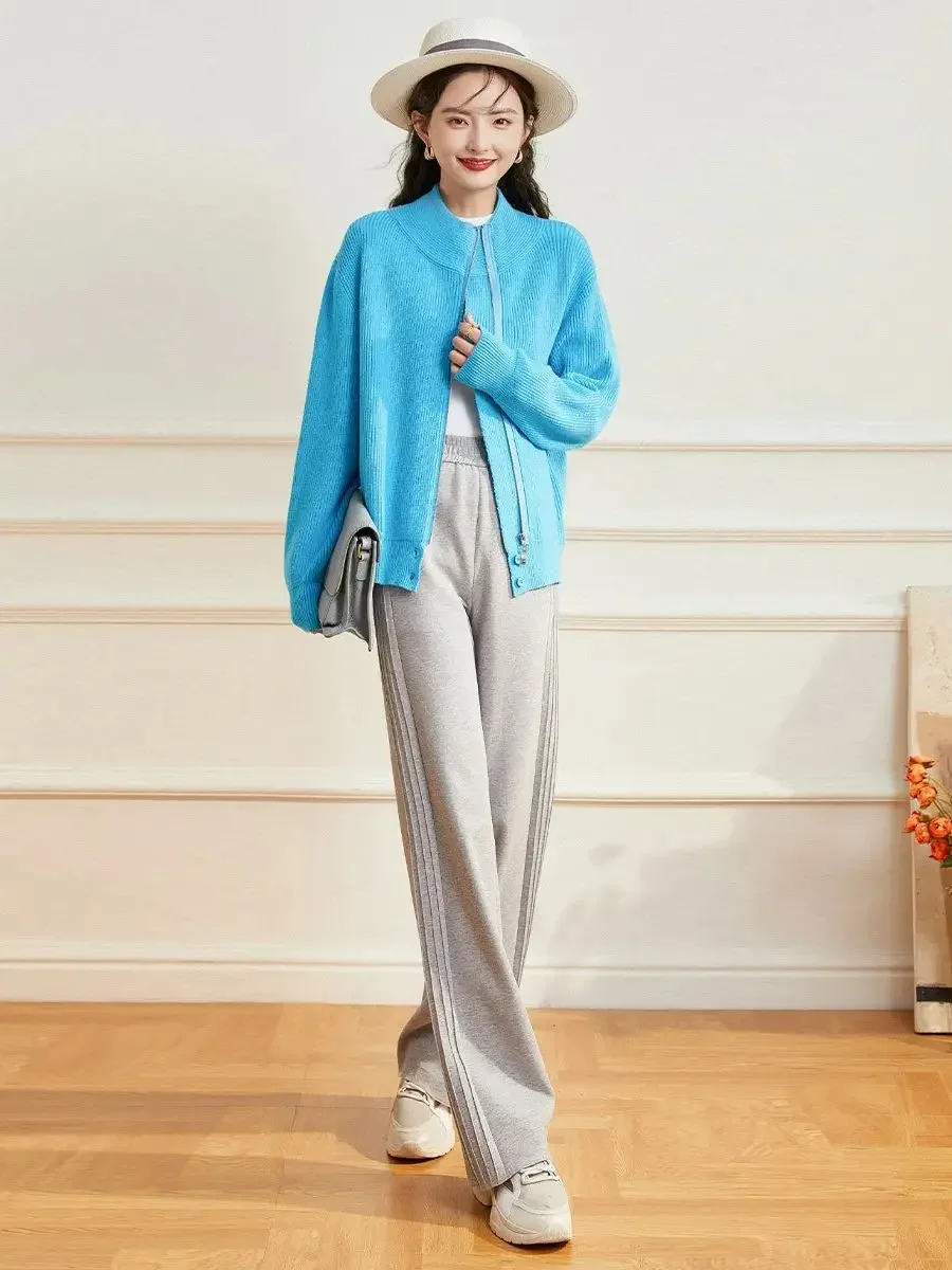 Женский вязаный кардиган LOUIS YAO осень 2023 Свободный Повседневный женский свитер на