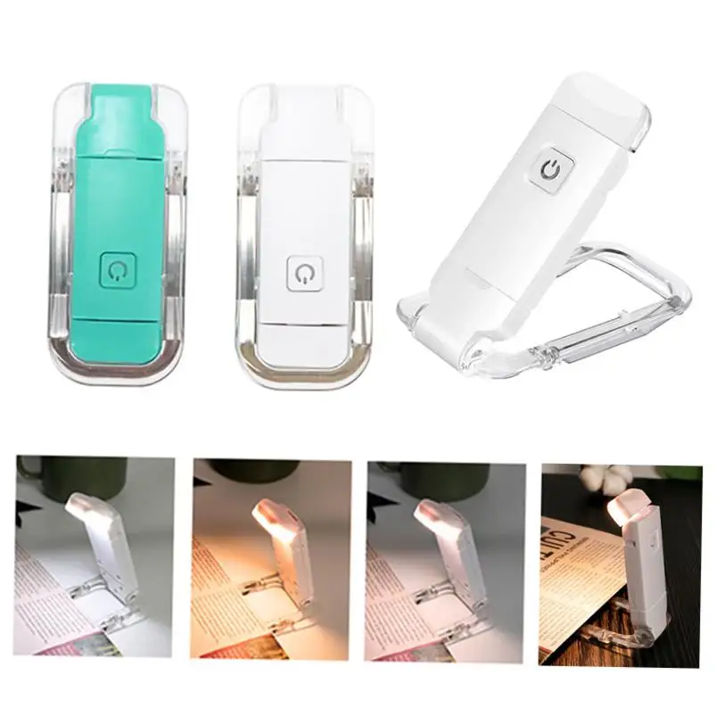 USB Book Light Reading Lamp Clip-on Lights Folding