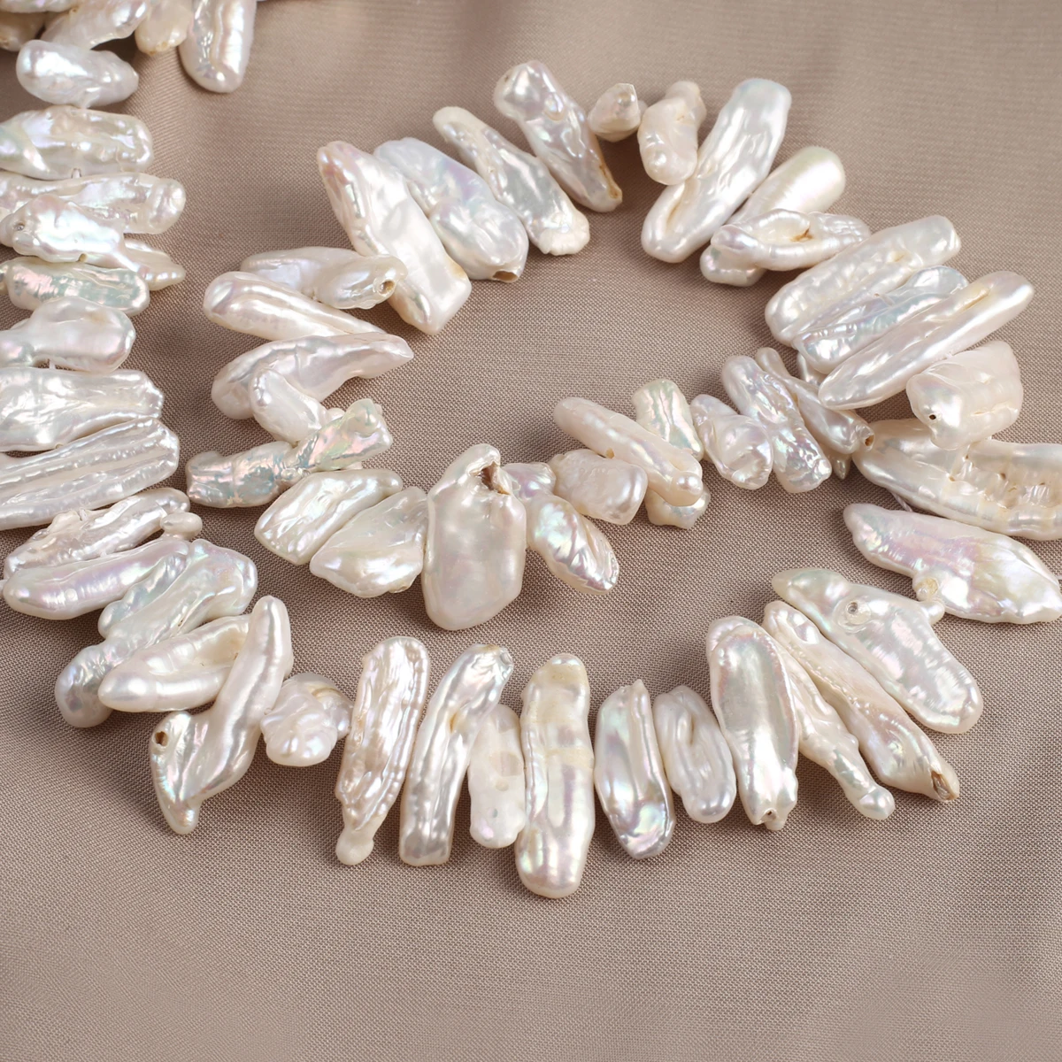 Natural Purple Baroque Pearl Beads Stick Shape Loose Hole Bead for Jewelry Making Diy Women Necklace Bracelet Gifts