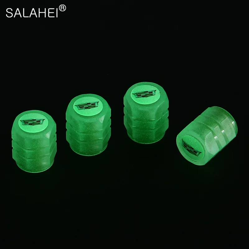 

4Pcs Luminous Dust-proof Car Tire Valves Stem Caps For Cadillac XT5CT5/XT4/XTS/6/CT4/CT6/ATSL Auto Decoration Accessories