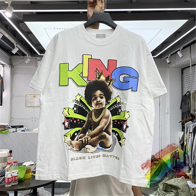 

Black Kids Print T Shirt Men Women Best Quality Oersized Top Tees T-shirt