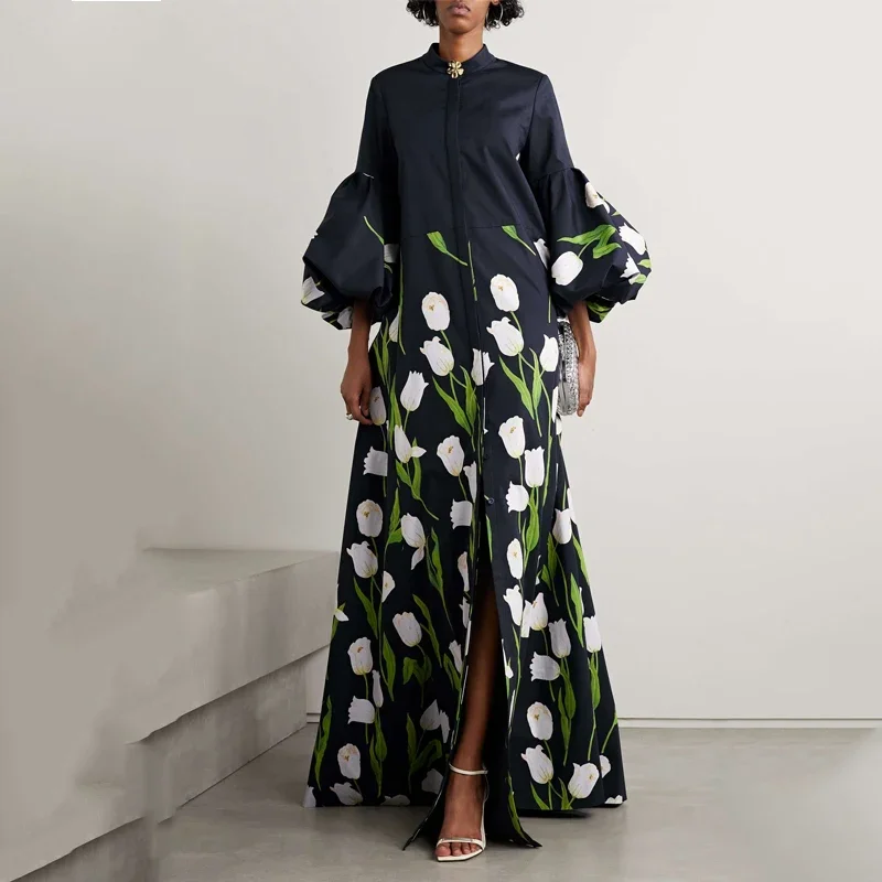 Beautyblue элегантный плащ с цветочным принтом платье на пуговицах повседневное