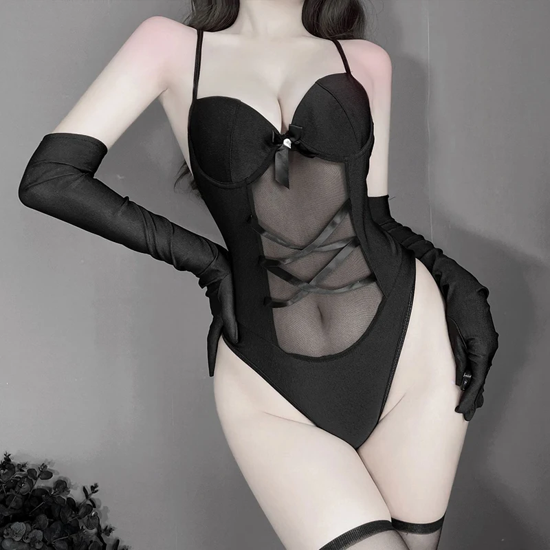 

Anime Lingerie Sexy Bunny Girl Rabbit Cosplay Women Kawaii Cosplay Black Bodysuit Bunny Costume Adult Roleplay Set Erotic