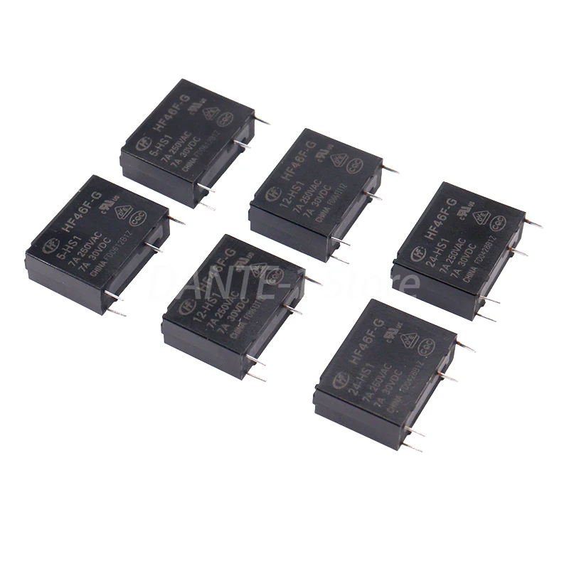 HF46F-G-005 012 024-HS1 7A250V группа нормально разомкнутых 4 фута 5 12 24 В