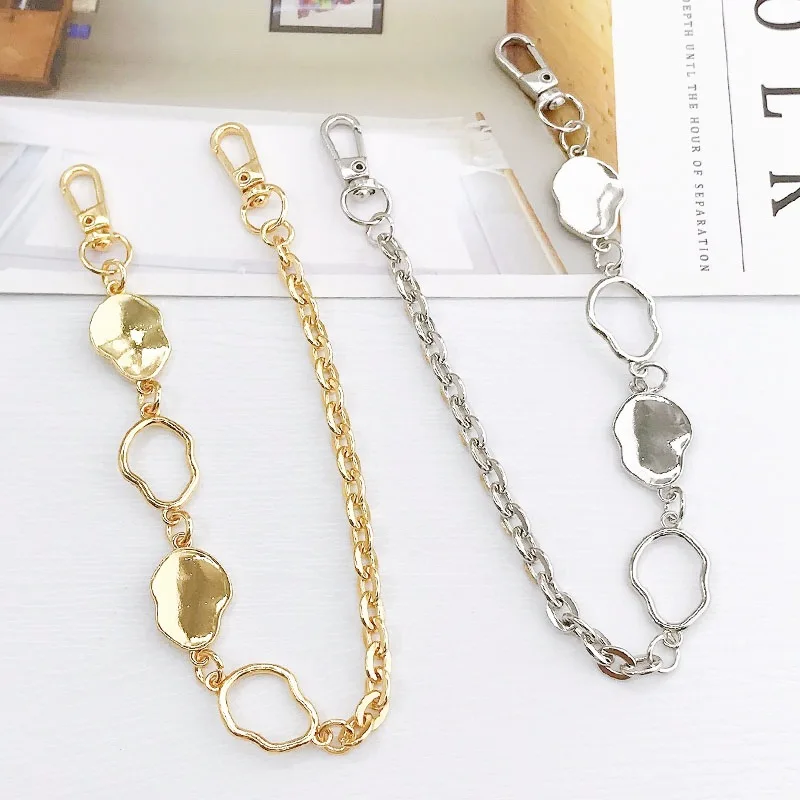 

Fashion Gold Silver Bag Strap For Handbag Metal Chain Phone Lanyard Exquisite DIY Purse Replacement Handles Bag Accessories New