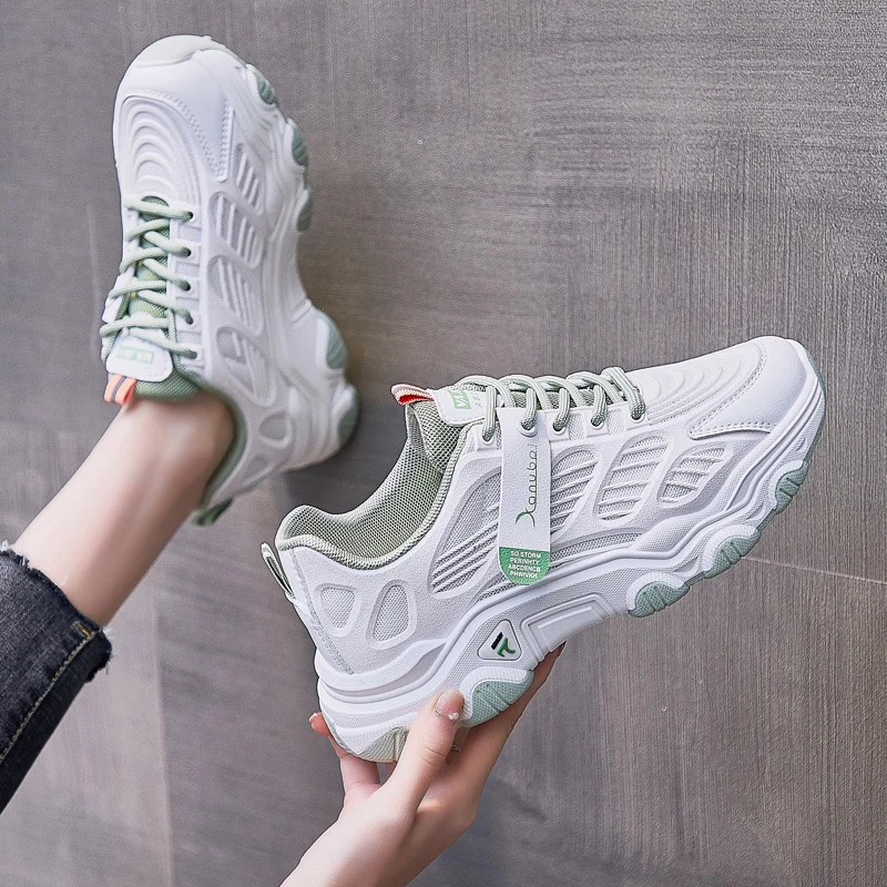 Height Increasing Chunky Women Sneakers New Breathable Platform Sports Shoes Athletics Running Shoes Basketball Femme Footwears