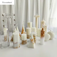 candle diy mold columnar aromatherapy ice flower embossed soy candle mold acrylic plastic pc material candle making molds