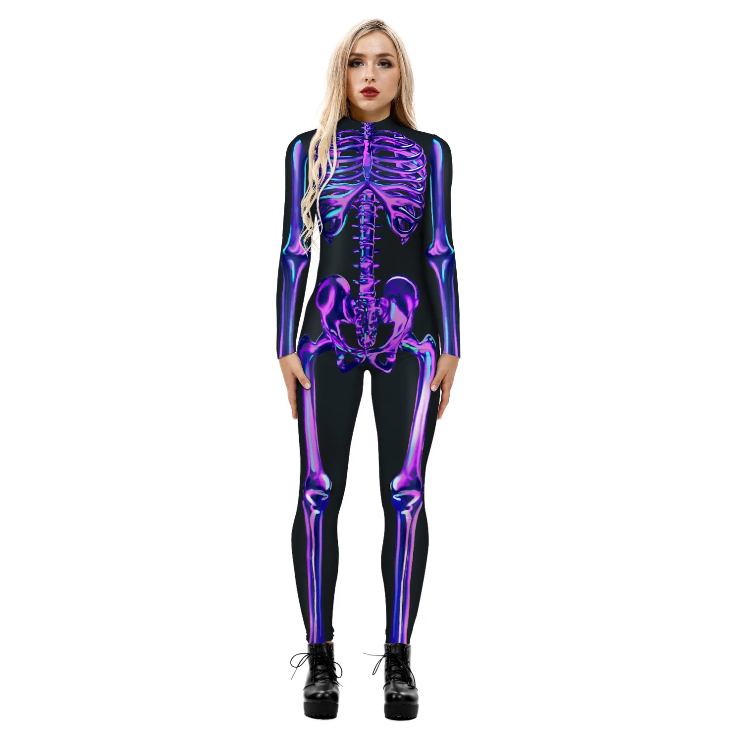 Latter Rain Punk Style Cosplay Jumpsuits for Women Sexy 3D Printed Game Anime COS Clothing Street Fantasy Long Sleeved Bodysuits