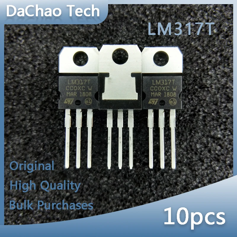 

Регулируемый Трехконтактный регулятор транзистора LM317 LM317T 1.5A 1,25-37V TO-220 ST, оригинальный новый транзистор, 10 шт.