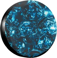 christmas decorations sparkly blue water marbles spare tire covers polyester universal waterproof sunscreen wheel covers for jee
