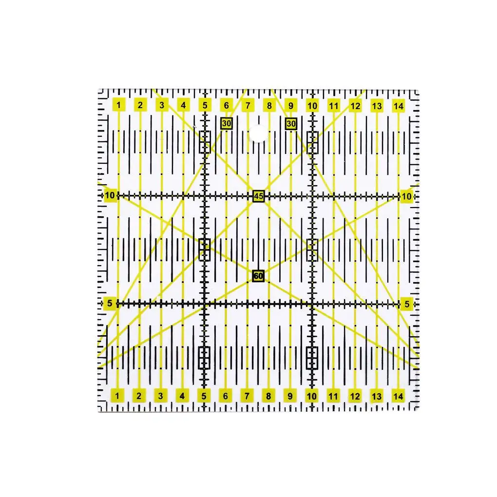

1Pc High-grade Acrylic Multi-function Clothing Ruler 15 *15cm/15*30cm Sewing Patchwork Feet Tailor Yardstick Cloth Cutting Ruler