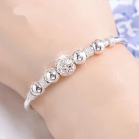 new korean fashion sterling lucky beads lantern bangles for women bracelets luxury designer party wedding jewelry gifts
