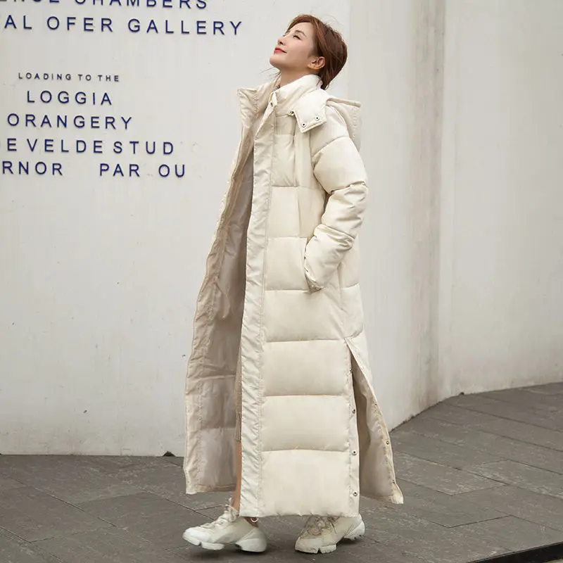 

Down jacket women long section 2021 new down jacket ins winter loose student wild cotton European and American trend jacket