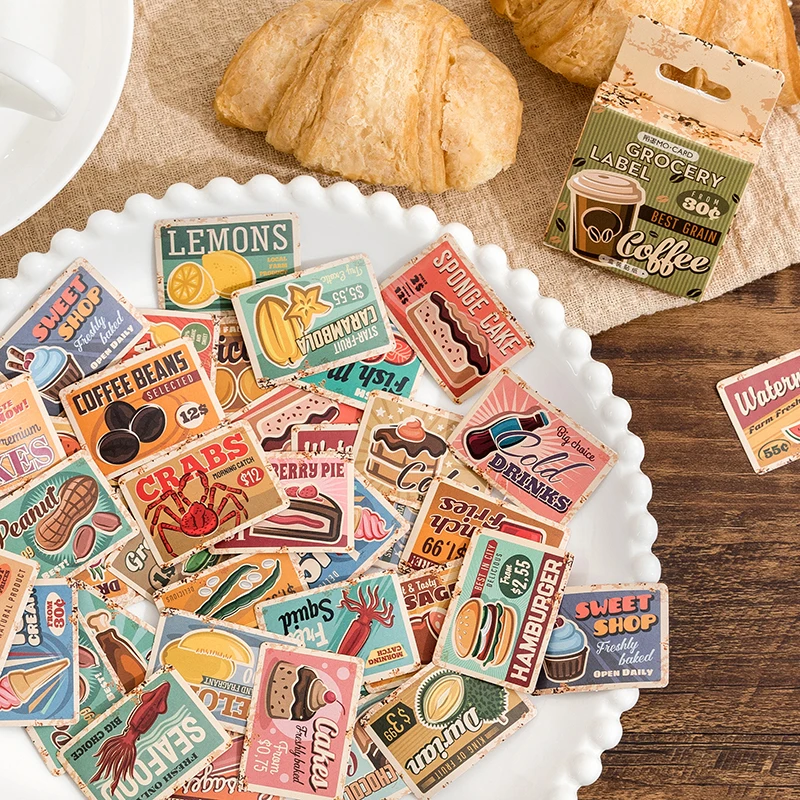 

46 pcs/lot Vintage Diy Scrapbooking Diary Album Stick Labels Decorative Stationery Stickers hand made Collage material Sticker