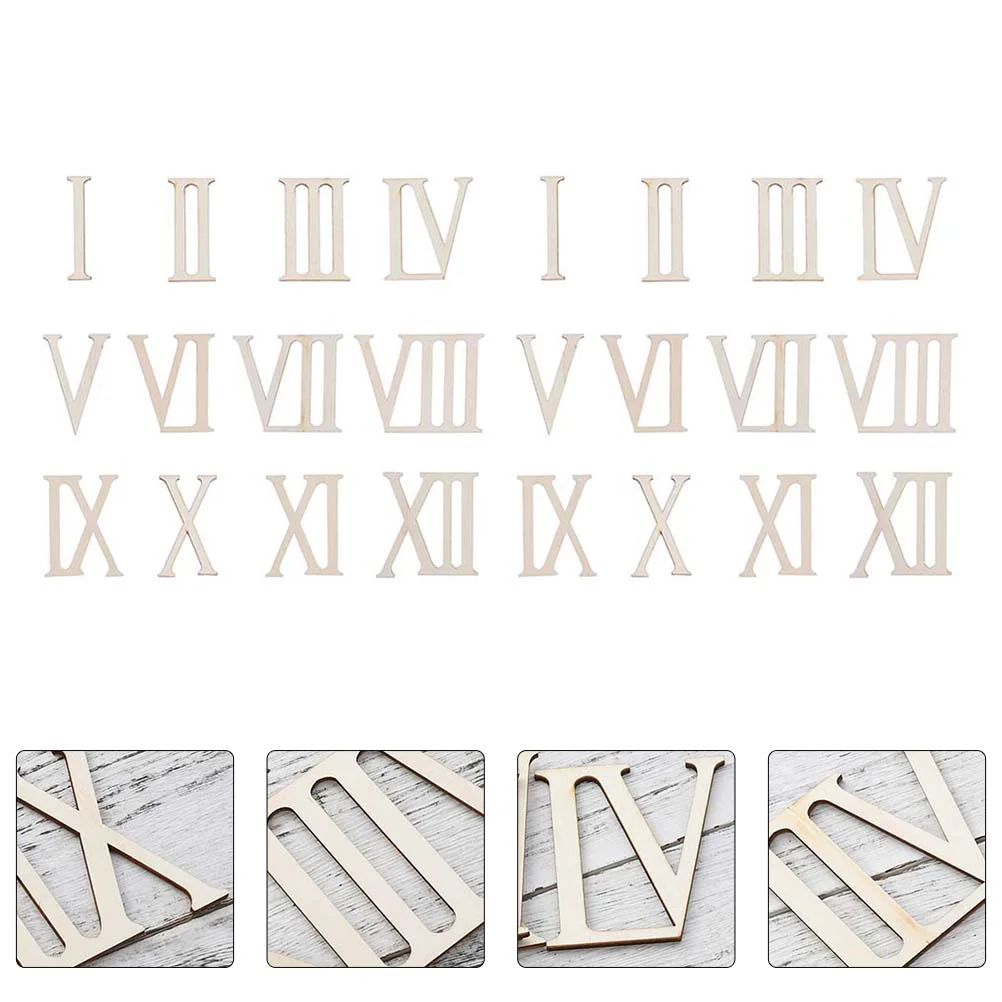 

Wood Wooden Numbers Roman Numerals Letters Diy Craft Cutouts Number Unfinished Slices Clock Shape Shapes Pieces Alphabet