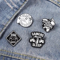 creativity enamel pin game console lapel pins handle christmas friends badges womens brooch new year gift jewelry fashion