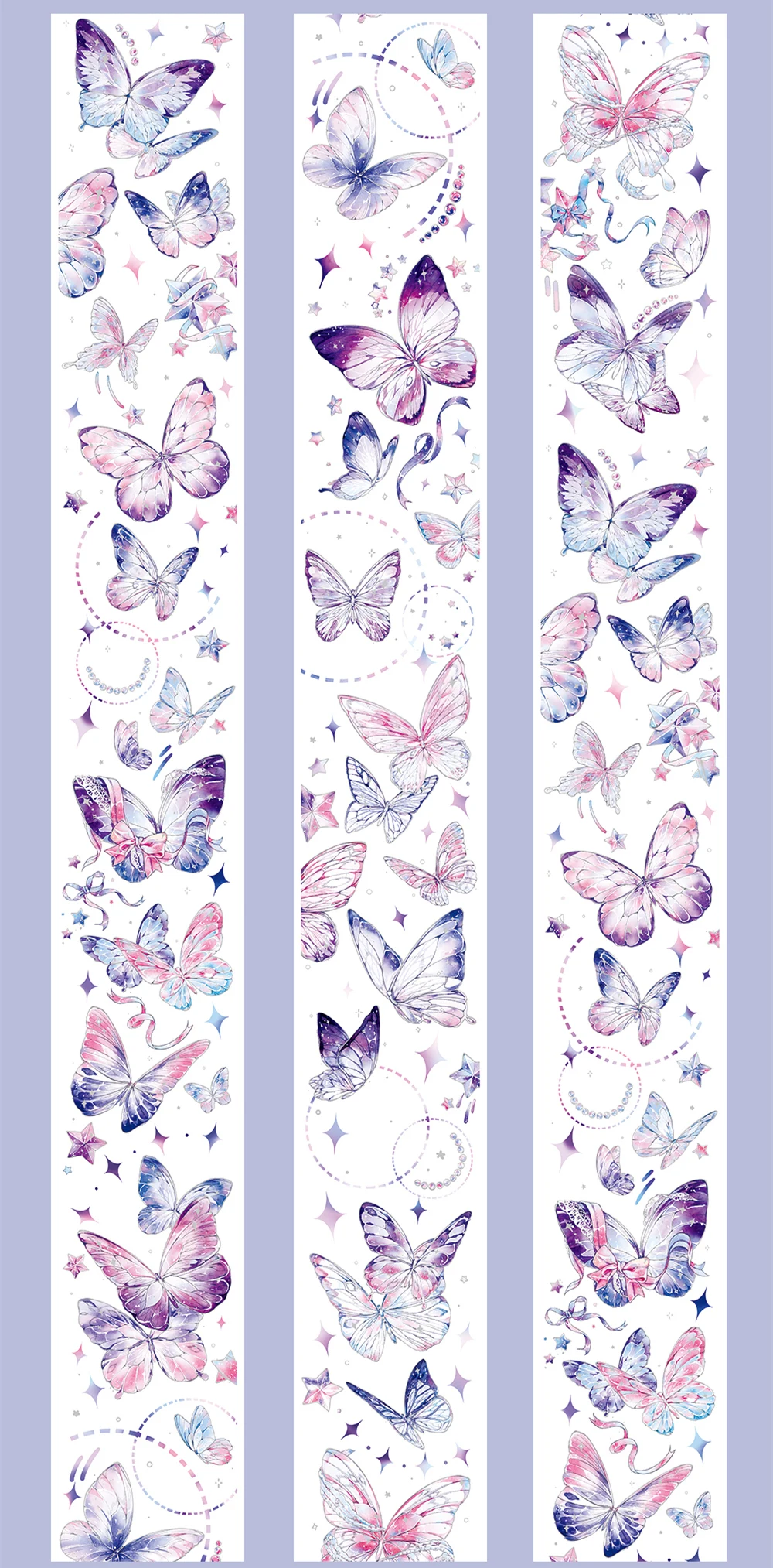 

1 Loop BTY Shiny Purple Butterfly Washi Tape Belongtoyou Studio PET Paper Sticker