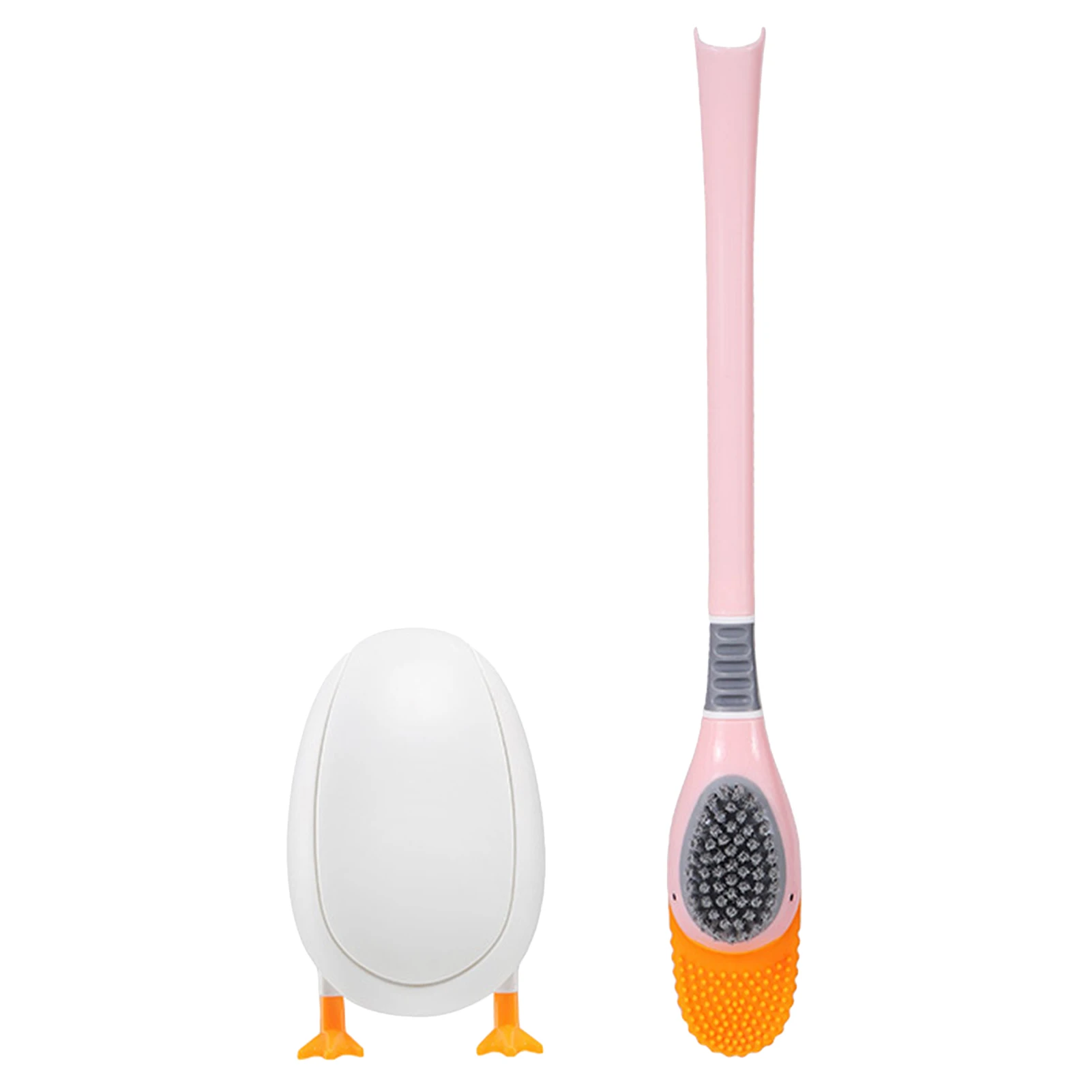 

Wall-Mounted Toilet Brush Flexible Toilet Bowl Brush With Holder Cute Duck Shape Cleaning Brush For Bathroom Convenient Toilet