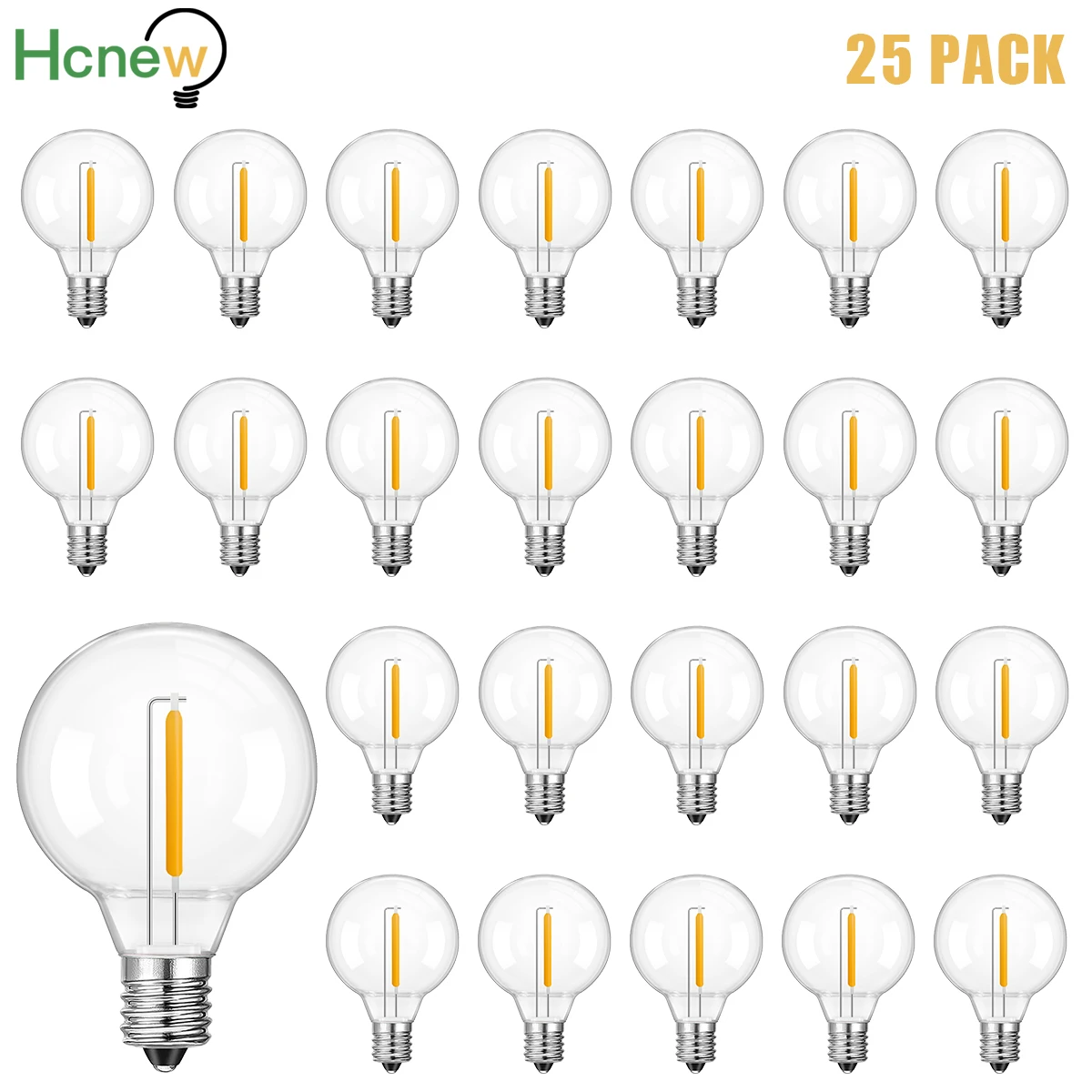 

Светодиодная лампа GANRILAND G40 прозрачная 1Вт E12 для сада