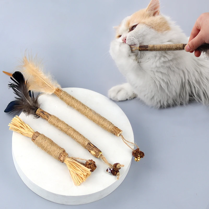

Cat Toys Silvervine Chew Stick Pet Snacks Sticks Natural Stuff with Catnip for Kitten Cats Cleaning Teeth Cat Accessories Katze