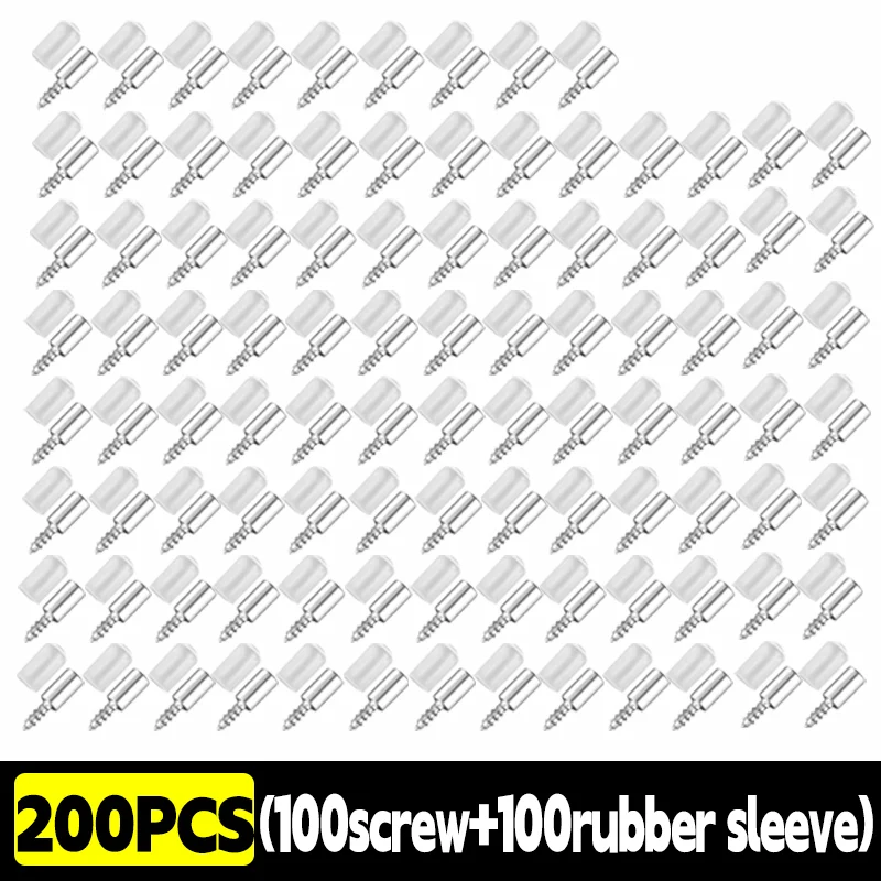 

200/2 шт. многослойный держатель тарелки, винты, саморезы, кронштейн полки шкафа с резиновыми нескользящими фиксированными винтами, колышки для полки