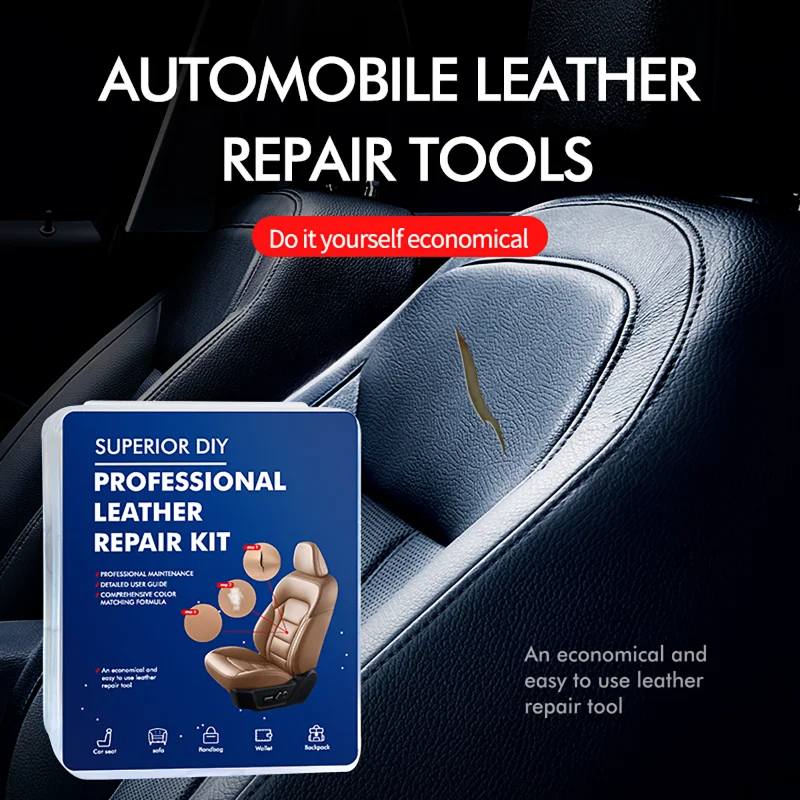 Car Leather Seat Care Kit Leather Skin Refurbished Shoes Car Home Seat Sofa Jacket Hole Scratch Crack Car Repair Tool