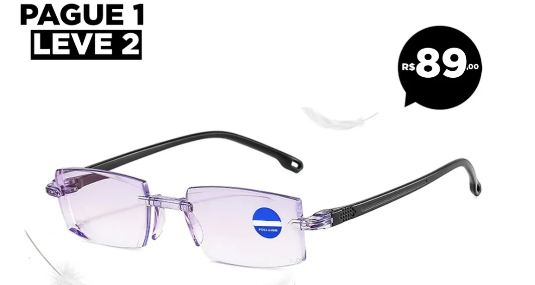 2021 Men Women Rimless Reading Glasses Anti Blue Light Bifocal Far Near Magnification Eyewear Presbyopic Glasses