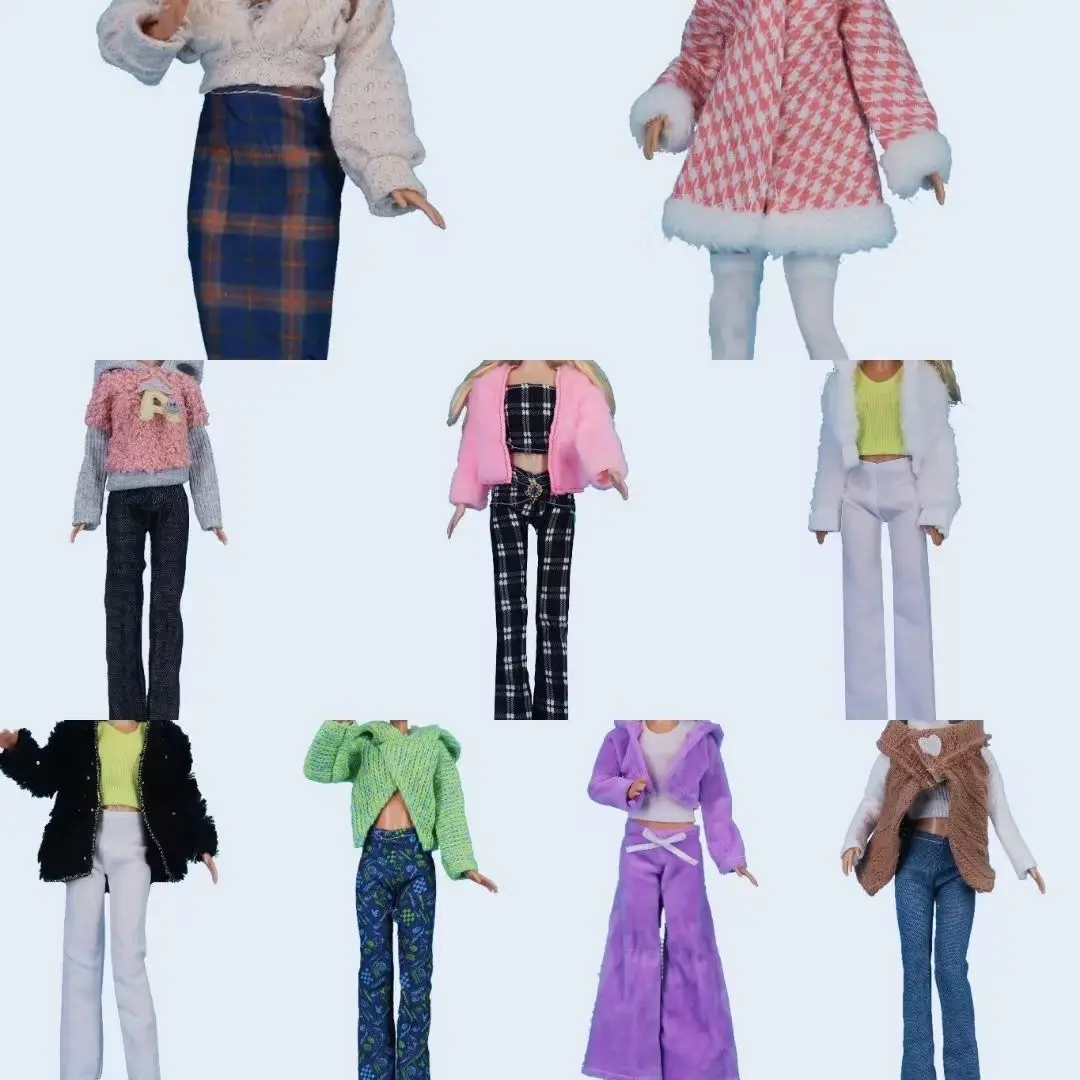 

[MYKPOP] 11-Inch Winter Clothing Princess Dress Up Suit Skirt Clothes Children's Toy Play House for Barbie Doll SC23040603