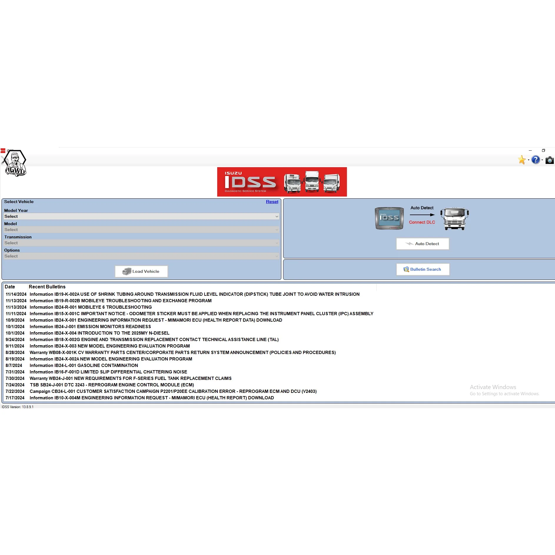 G-IDSS Isuzu Global Export D-MAX PASSTHRU J2534 D-Max ISUZU US-IDSS E-IDSS Дизельный двигатель Грузовик