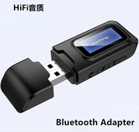 usb bluetooth 5 0 audio transmitter receiver lcd display 3 5mm aux rca stereo wireless adapter dongle for pc tv car headphones