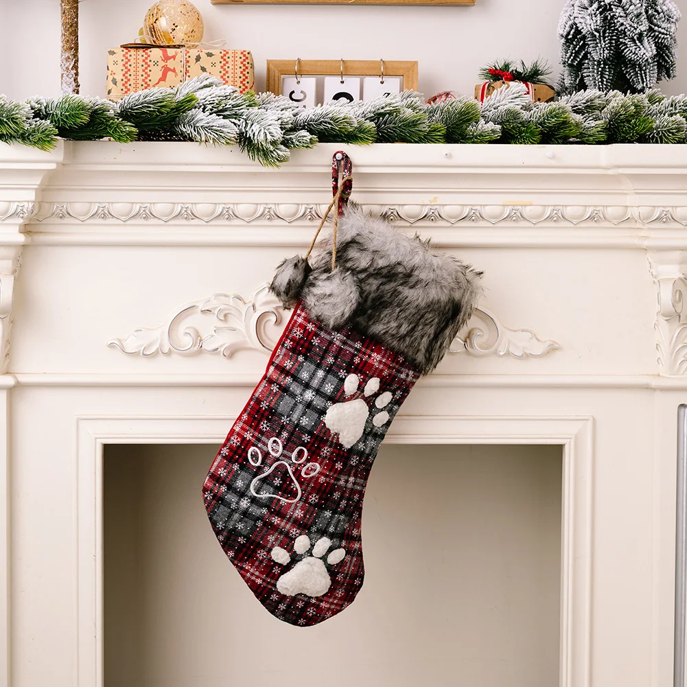 

Рождественские чулки, Подарочные мешки Санта-Клауса, рождественские украшения для мешков для конфет, Рождественская елка подвесной новый г...