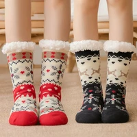 christmas elk fox floor socks adult women cotton velvet warm home sleep socks carpet leg cover anti ski floor slippers socks