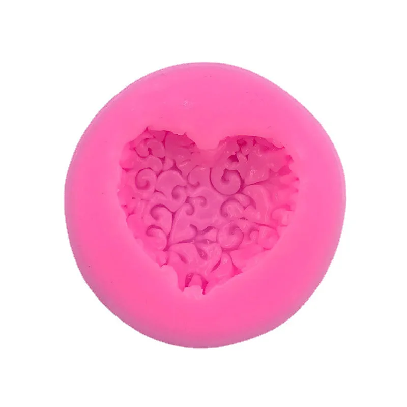 Lovely Heart Silicone Soap Mold Flower Rose Diy Form Fondant Soap Making Handmade Decorating Mould Handmade Drop Glue Mold images - 6