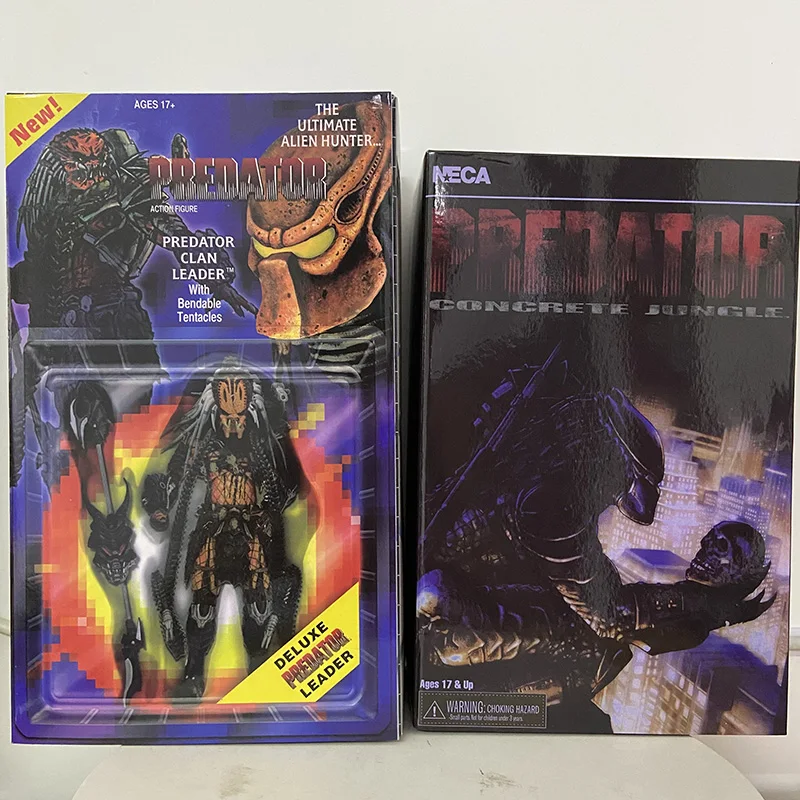 Фото NECA Concrete Jungle Фигурка Warrior Hunter Chief Alien VS Predator Лицо со шрамом Хищник Делюкс Коллекционная игрушка Подарки Куклы №5