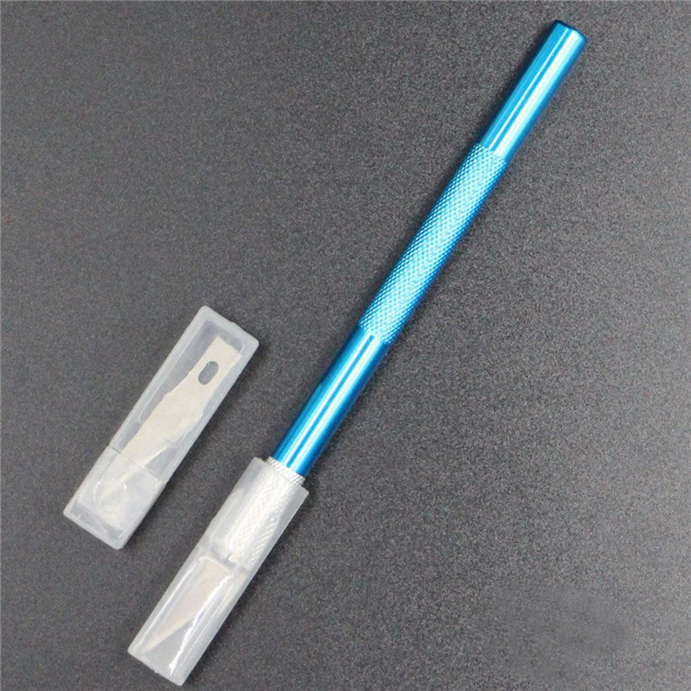

Metal Carving Knife w/ 6Pcs Blade Home Multifunction Fruit Cake Carving Engraving Cutter Non-slip Handle DIY Crafts Pastry Tools