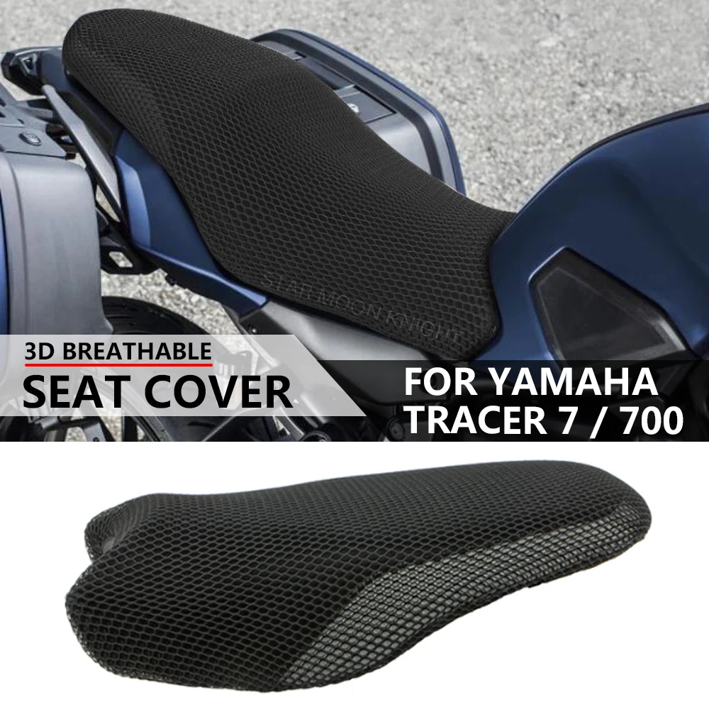 Motorcycle Anti-Slip 3D Mesh Fabric Seat Cover Breathable Waterproof Cushion For Yamaha Tracer 7 Tracer 700 GT MT-07 Tracer