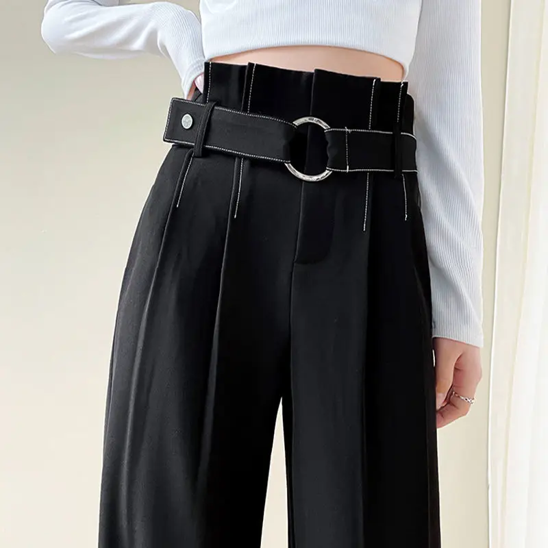 

Wide Leg Pants Women's Spring And Autumn Loose And Versatile 2023 New Straight Leg Pants High Waist Casual Pants Women