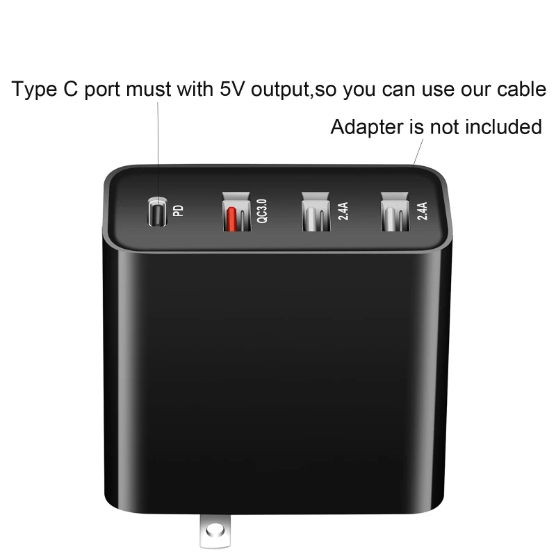 Конвейерный кабель USB C Type 5 В до 9 в 0 7 а светодиодный Wi-Fi роутеров светодиодная