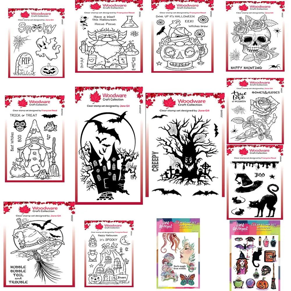 Новинка 2023, Коллекция элементов на Хэллоуин, прозрачные штампы с призраком, черной кошкой, ведьмой для рукоделия, скрапбукинг, журнал, товары для рукоделия, фотоальбом Новинка 2023, Коллекция элементов на Хэллоуин, прозрачные штампы с призраком, черной кошкой, ведьмой для рукоделия, скрапбукинг, журнал, товары для рукоделия, фотоальбом