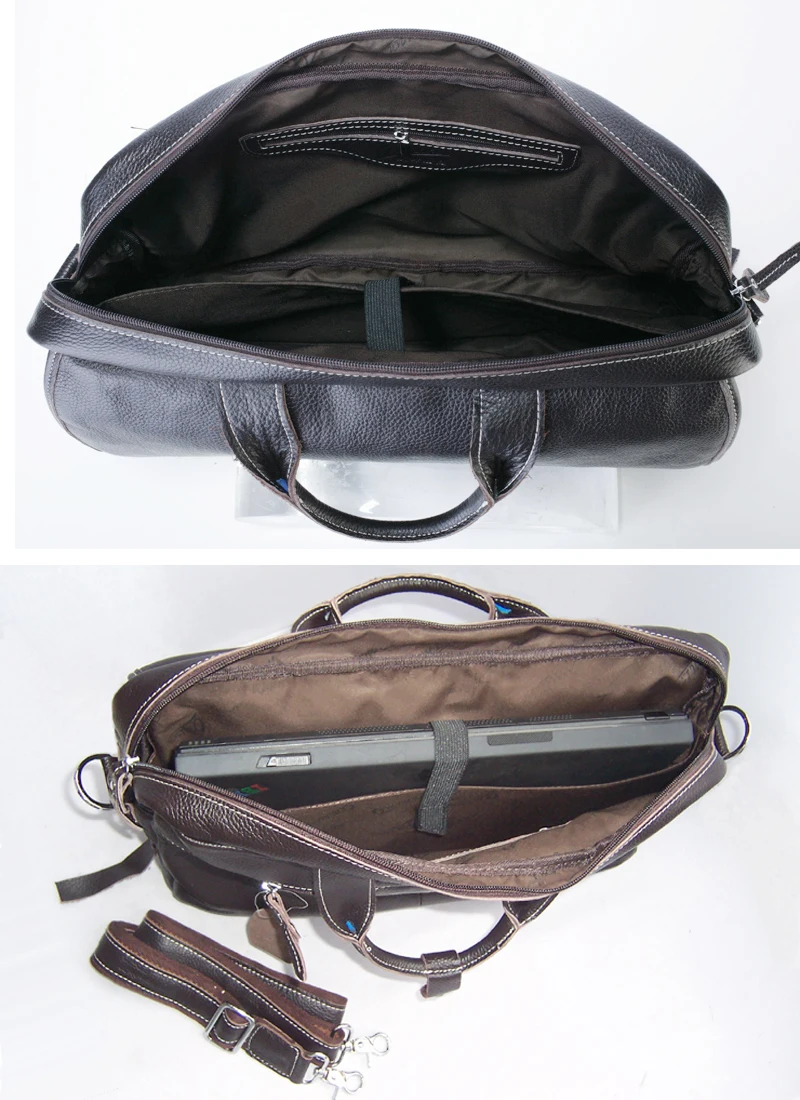 Портфель мужской из натуральной кожи для ноутбука 14 дюймов