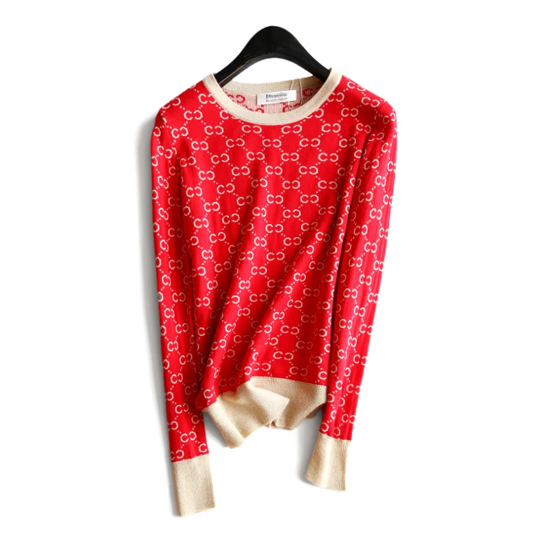 Яркий шелковый встроенный модный золотой вязаный топ с геометрическим принтом и