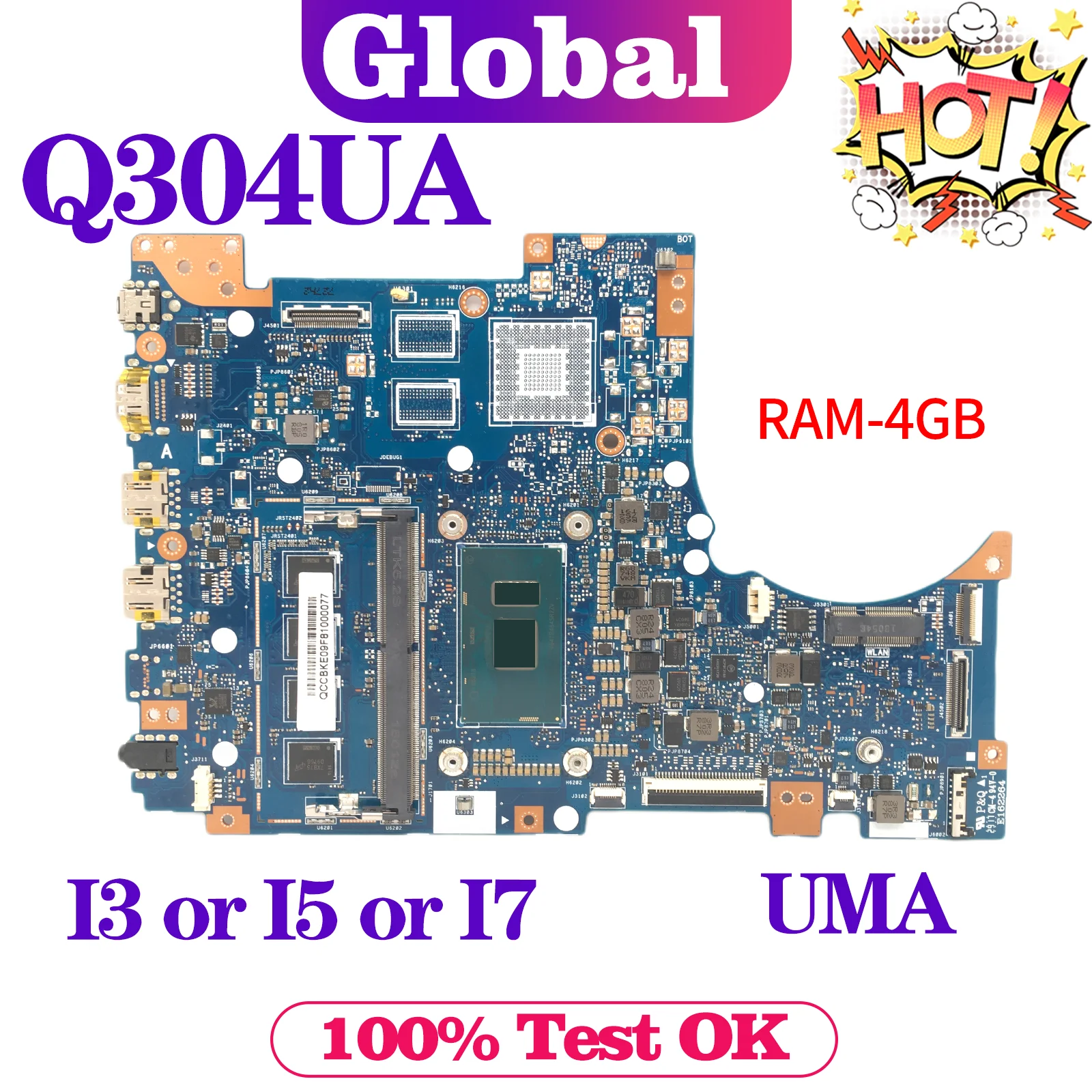   KEFU Q304U   ASUS Q304UA Q304UAK   I3 I5 I7 6th/7th Gen 4GB/RAM UMA,  