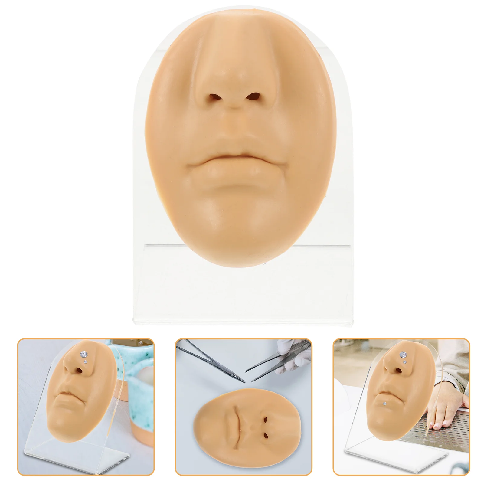 

Имитация лица в носу, поддельные гибкие черные головные полоски, инструменты для практики, силикон
