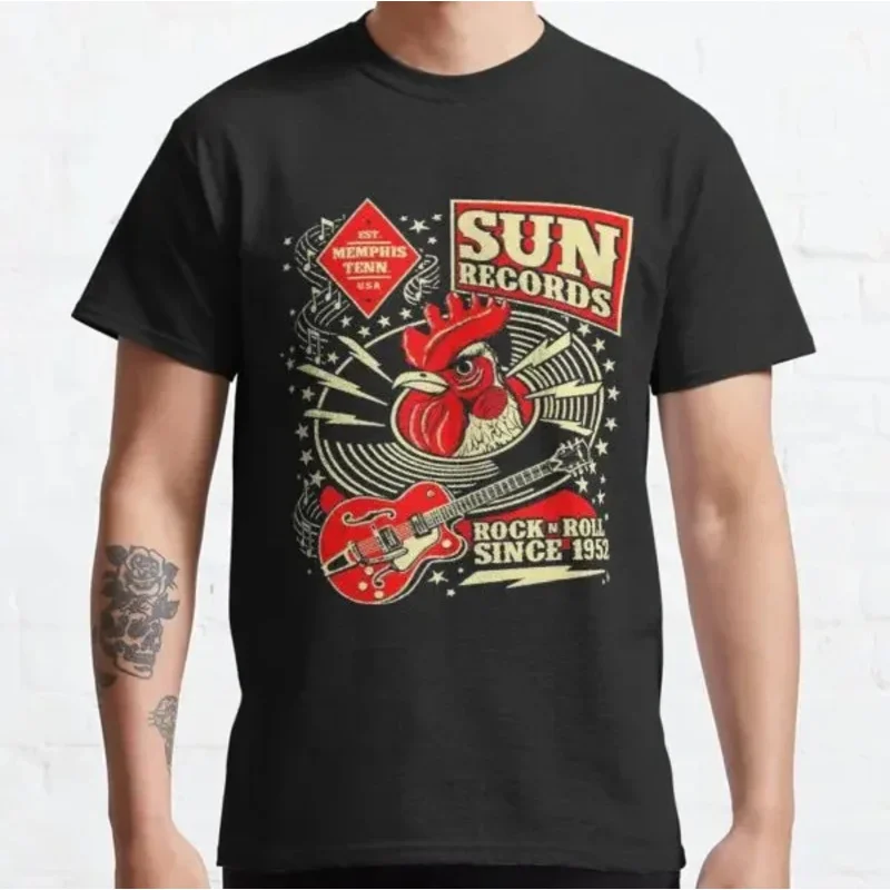 Футболка мужская в стиле рокабилли Готическая креативная тенниска с рисунком