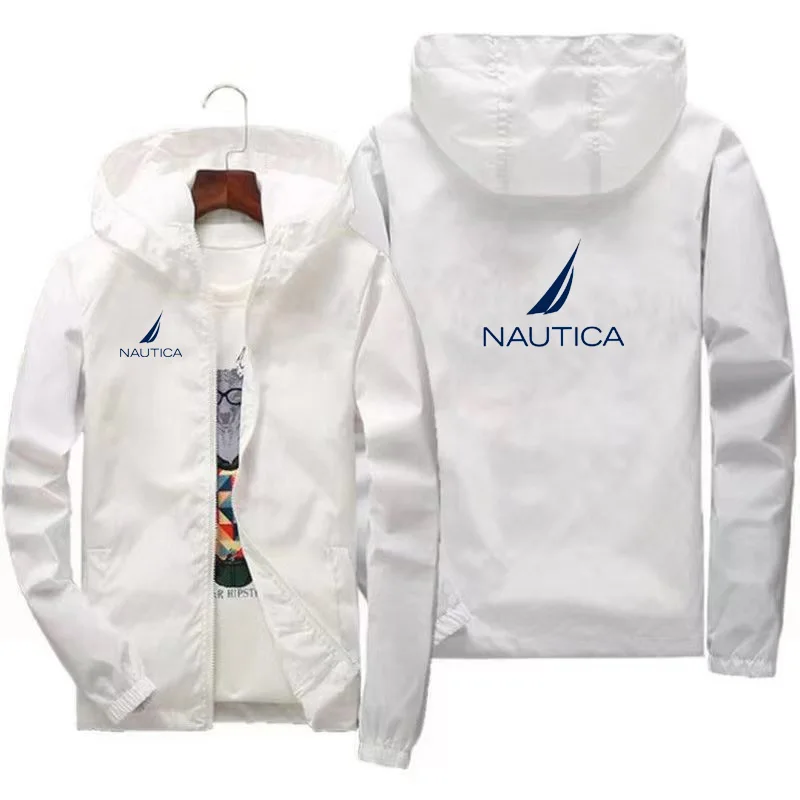 

Brand Spring Fall 2023 Nautica Men's Casual Aviator Hooded Fashion Jacket Military Jacket Plus Size S-7XL