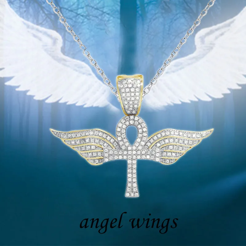 

Cross Necklace Angel and Wings Design Sense Personality Fashion Pendant Jewelry Exquisite Classic Personality Ladies Wholesale