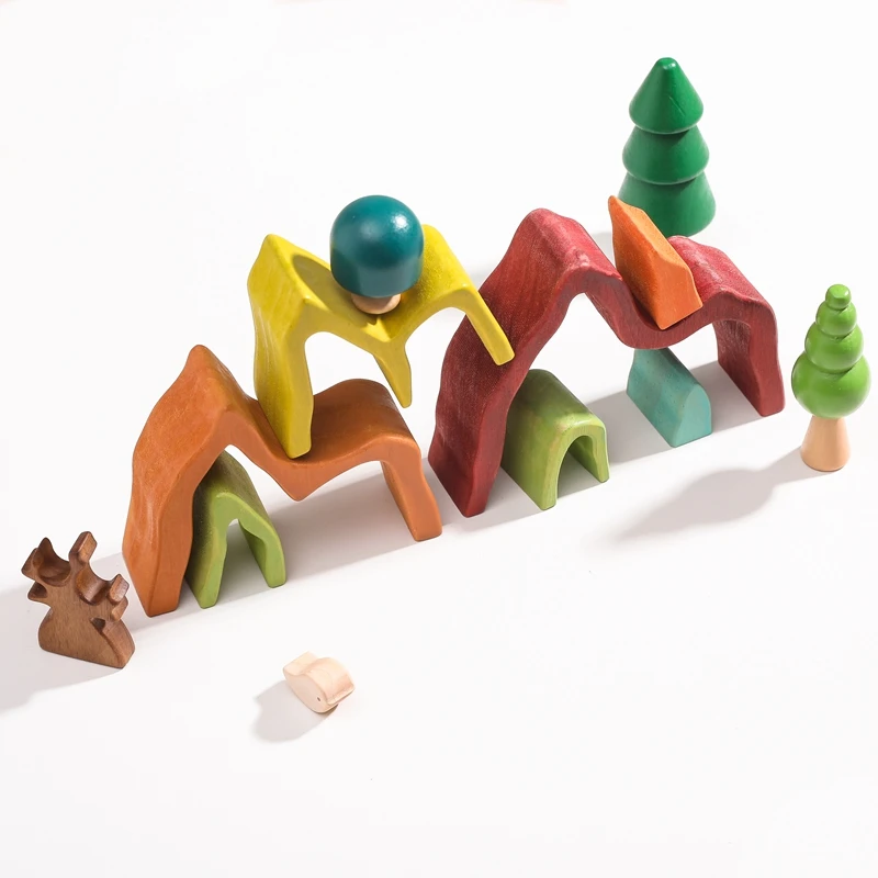 

Children Toy New Montessori Creative Building Blocks Stacking Toy Mountain Blocks Educational Learning Toy Baby Puzzle Game